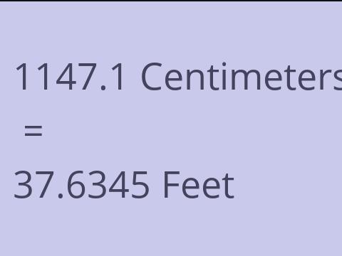 1147.1 CM TO FEET