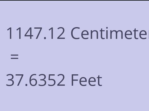 1147.12 CM TO FEET