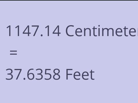 1147.14 CM TO FEET