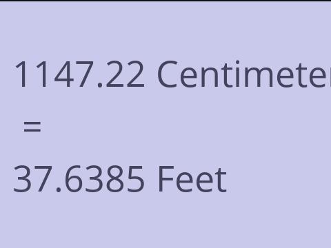 1147.22 CM TO FEET