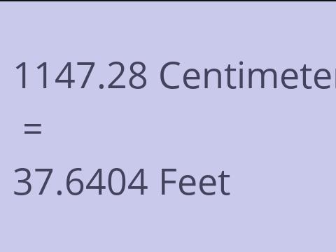 1147.28 CM TO FEET