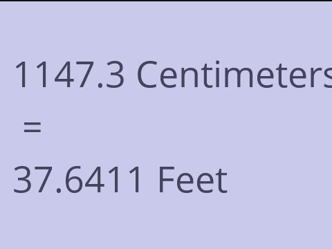 1147.3 CM TO FEET