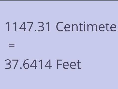 1147.31 CM TO FEET