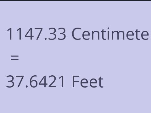 1147.33 CM TO FEET