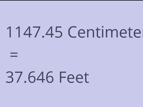 1147.45 CM TO FEET