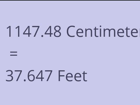 1147.48 CM TO FEET