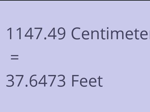 1147.49 CM TO FEET