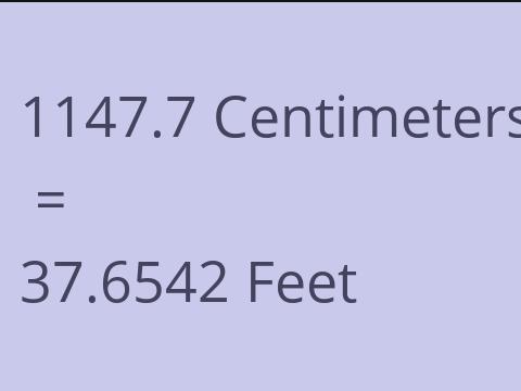 1147.7 CM TO FEET