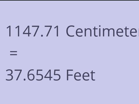 1147.71 CM TO FEET