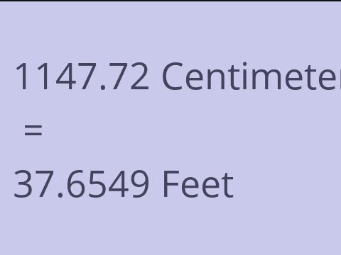 1147.72 CM TO FEET