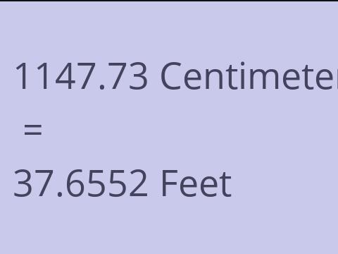 1147.73 CM TO FEET