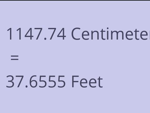 1147.74 CM TO FEET