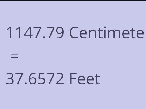 1147.79 CM TO FEET