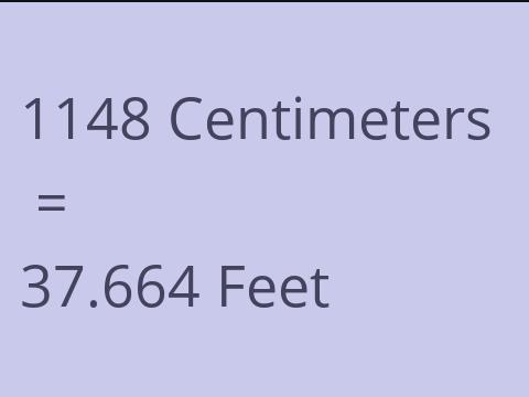 1148 CM TO FEET