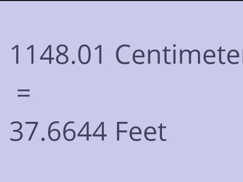 1148.01 CM TO FEET