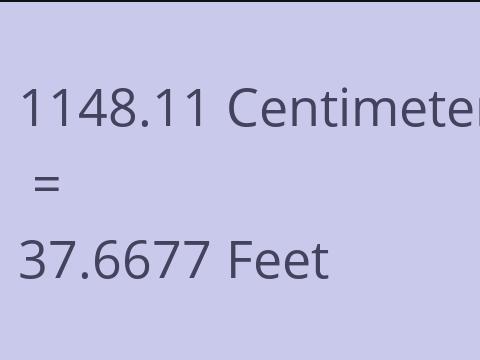 1148.11 CM TO FEET