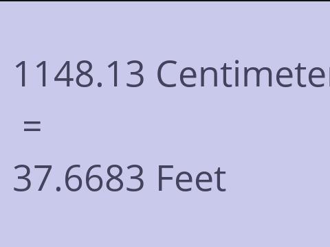 1148.13 CM TO FEET