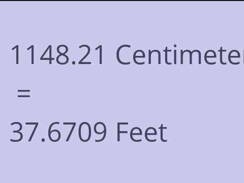 1148.21 CM TO FEET