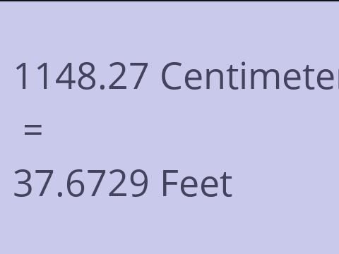 1148.27 CM TO FEET