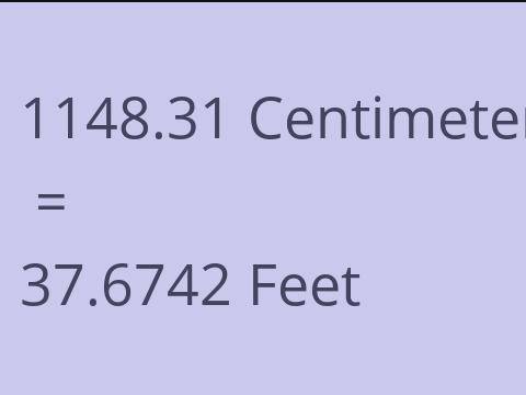 1148.31 CM TO FEET