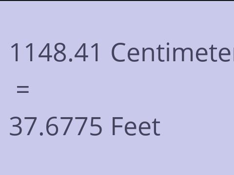 1148.41 CM TO FEET