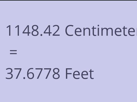 1148.42 CM TO FEET