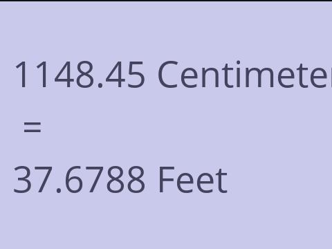 1148.45 CM TO FEET