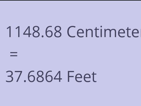 1148.68 CM TO FEET