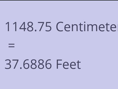 1148.75 CM TO FEET