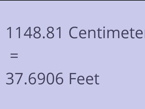 1148.81 CM TO FEET