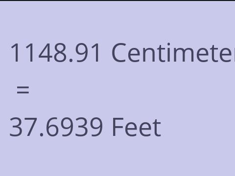 1148.91 CM TO FEET