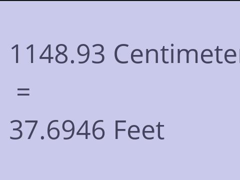 1148.93 CM TO FEET