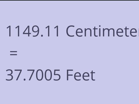 1149.11 CM TO FEET