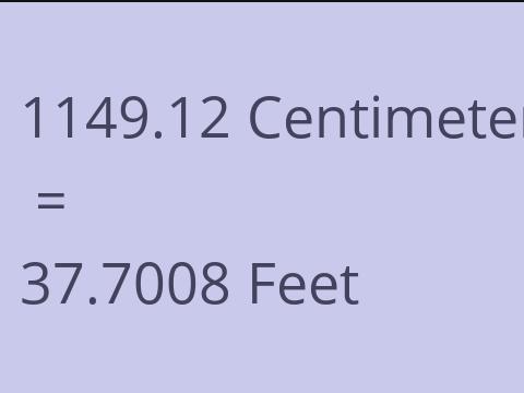 1149.12 CM TO FEET