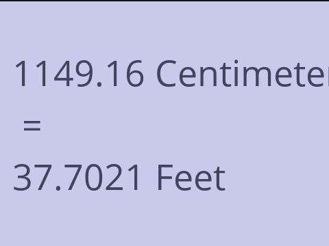 1149.16 CM TO FEET