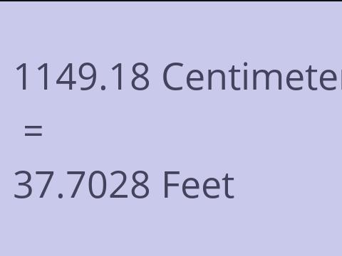 1149.18 CM TO FEET