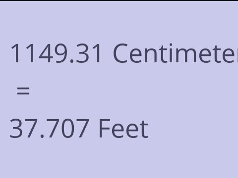 1149.31 CM TO FEET