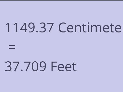 1149.37 CM TO FEET