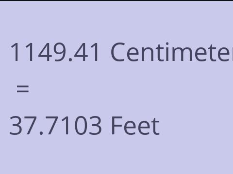 1149.41 CM TO FEET