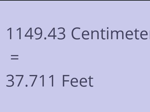 1149.43 CM TO FEET