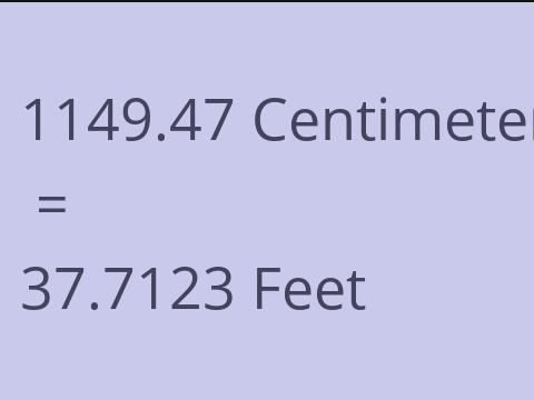 1149.47 CM TO FEET