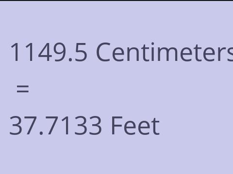 1149.5 CM TO FEET