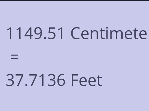 1149.51 CM TO FEET