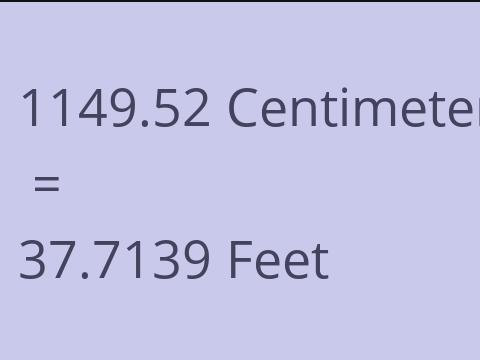 1149.52 CM TO FEET