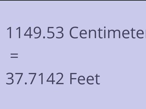 1149.53 CM TO FEET