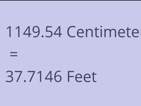 1149.54 CM TO FEET