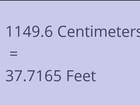 1149.6 CM TO FEET