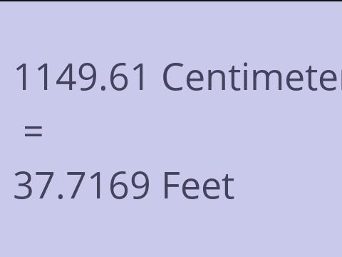 1149.61 CM TO FEET