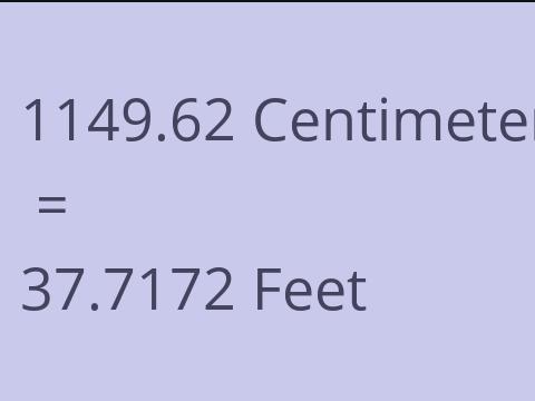 1149.62 CM TO FEET