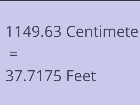 1149.63 CM TO FEET